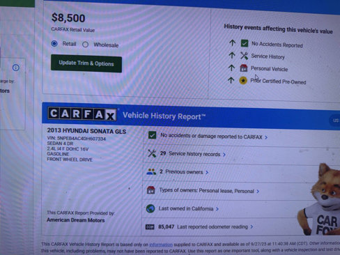 Used 2013 Hyundai Sonata GLS image 2