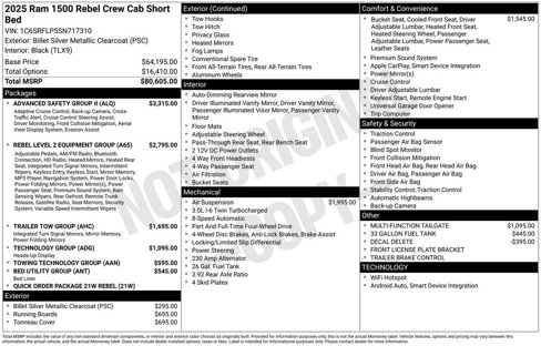 New 2025 RAM 1500 Rebel w/ Advanced Safety Group II image 6