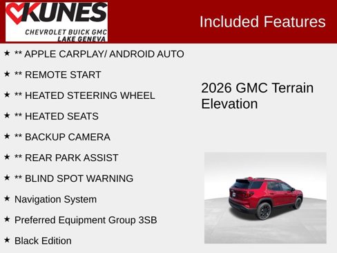 New 2026 GMC Terrain Elevation w/ Black Edition image 3