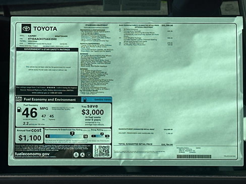 New 2026 Toyota Camry Hybrid w/ Convenience Package image 27