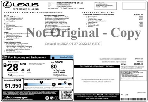 Used 2024 Lexus NX 250 FWD w/ Towing Package (2000 Lbs) image 5