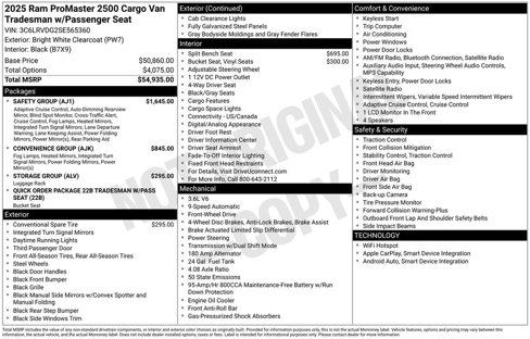 New 2025 RAM ProMaster 2500 w/ Safety Group image 5