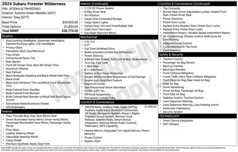 Certified 2024 Subaru Forester Wilderness image 8