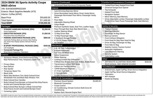 Used 2024 BMW X6 M60i w/ Dynamic Handling Package image 47