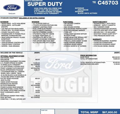 New 2026 Ford F250 Lariat w/ Black Appearance Package image 2