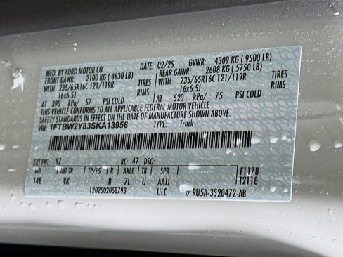 New 2025 Ford Transit 350 Low Roof AWD w/ Load Area Protection Package image 28