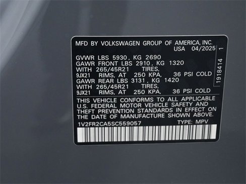 New 2025 Volkswagen Atlas SEL Premium R-Line image 21