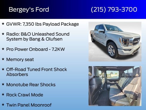 Certified 2023 Ford F150 Platinum w/ Equipment Group 701A High image 18