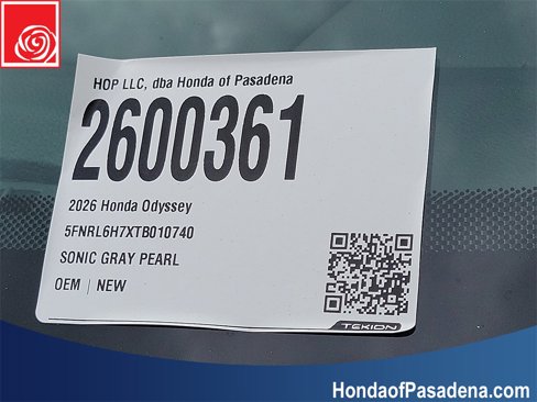 New 2026 Honda Odyssey Sport-L image 24