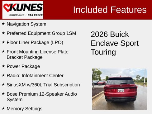 New 2026 Buick Enclave Sport Touring w/ Power Package image 2