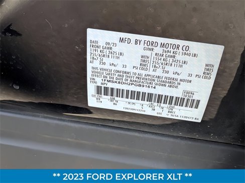 Certified 2023 Ford Explorer XLT image 32