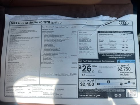 New 2025 Audi A6 Premium Plus image 33