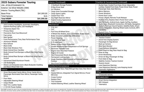 New 2025 Subaru Forester Touring image 4