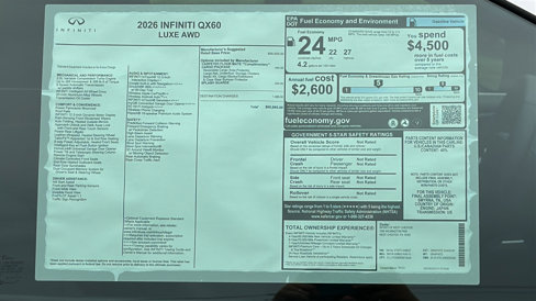 New 2026 INFINITI QX60 Luxe w/ Cargo Package image 13