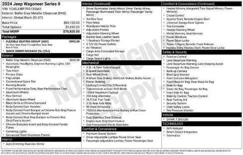 Used 2024 Jeep Wagoneer Series II w/ Flexible Seating Group image 2