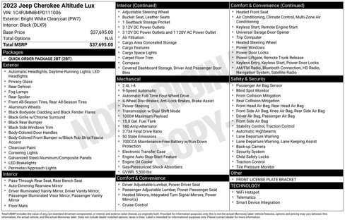 Used 2023 Jeep Cherokee Altitude Lux image 2