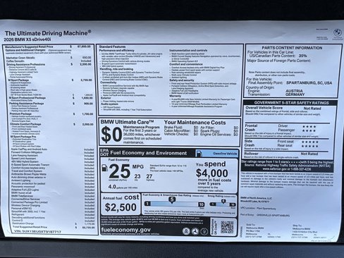New 2026 BMW X5 sDrive40i w/ M Sport Package image 37