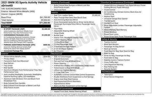 Used 2021 BMW X5 xDrive40i w/ M Sport Package image 9