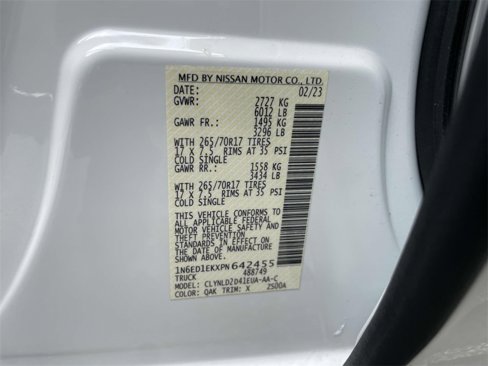 Certified 2023 Nissan Frontier PRO-4X w/ Technology Package image 11