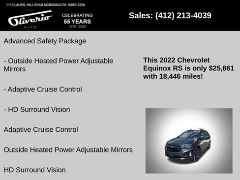Used 2022 Chevrolet Equinox RS w/ Infotainment Package image 5
