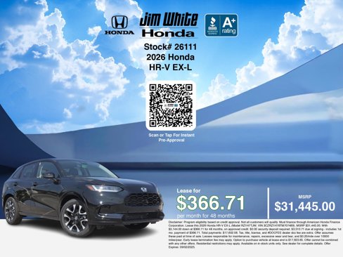 New 2026 Honda HR-V EX-L image 3