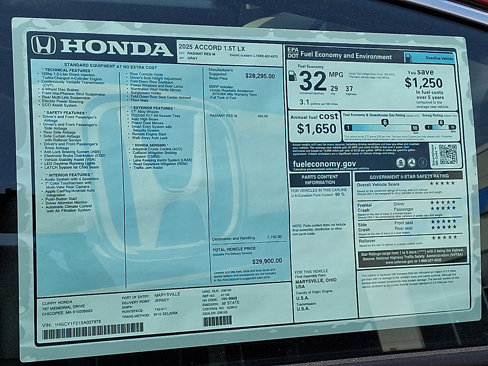 New 2025 Honda Accord LX image 11