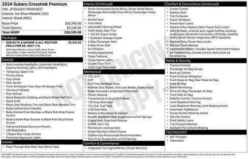 Used 2024 Subaru Crosstrek 2.0i Premium image 28