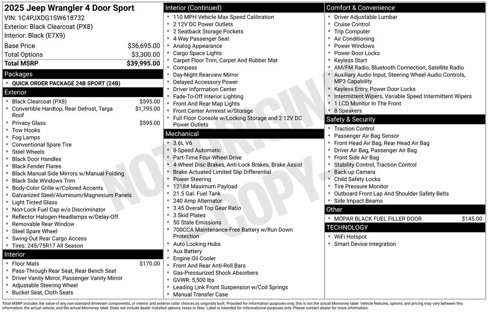 New 2025 Jeep Wrangler Sport image 9