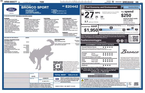 New 2025 Ford Bronco Sport Heritage w/ Convenience Package image 6