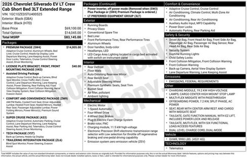 New 2026 Chevrolet Silverado EV LT w/ Premium Package image 10