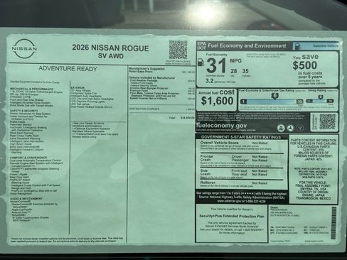 New 2026 Nissan Rogue SV image 7