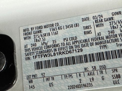 Used 2024 Ford F150 XLT w/ Equipment Group 302A MID image 57
