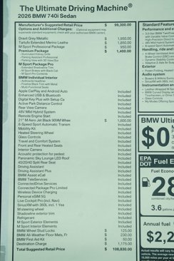 New 2026 BMW 740i w/ Premium Package image 9