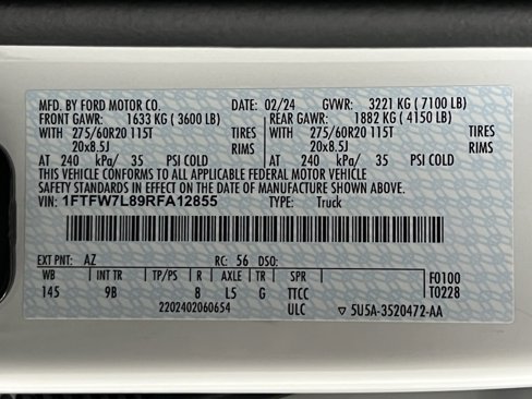 Used 2024 Ford F150 Platinum w/ Equipment Group 702A High image 62