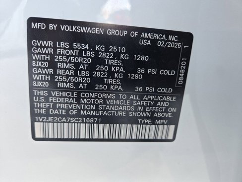 New 2025 Volkswagen Atlas Cross Sport SE image 22