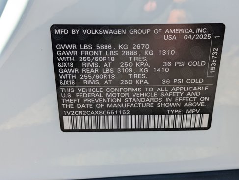 New 2025 Volkswagen Atlas Peak Edition SE image 31