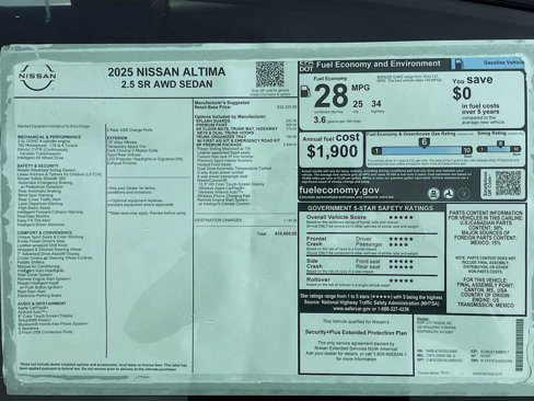 New 2025 Nissan Altima 2.5 SR w/ SR Premium Package image 6