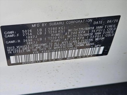 New 2025 Subaru Outback Touring XT image 18