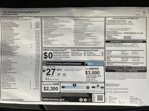 New 2026 BMW X3 M50 w/ Premium Package image 37
