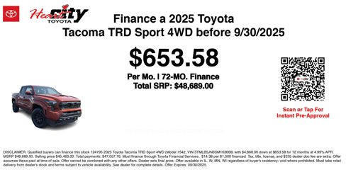 New 2025 Toyota Tacoma TRD Sport image 7