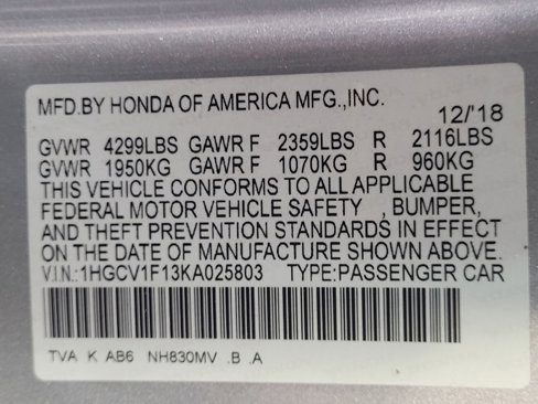 Used 2019 Honda Accord LX image 33