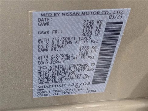 Used 2025 Nissan Murano Platinum w/ Cargo Package image 25