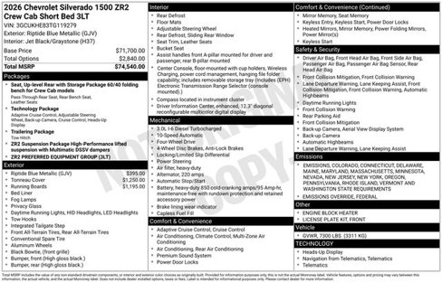 New 2026 Chevrolet Silverado 1500 ZR2 image 1