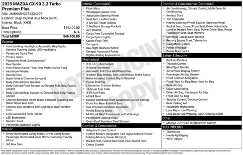 New 2025 MAZDA CX-90 3.3 Turbo w/ Premium Plus Pkg image 4