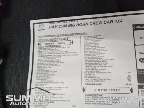 New 2025 RAM 2500 Big Horn image 33