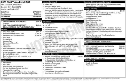 Certified 2023 GMC Yukon Denali w/ LPO, Floor Liner Package image 36