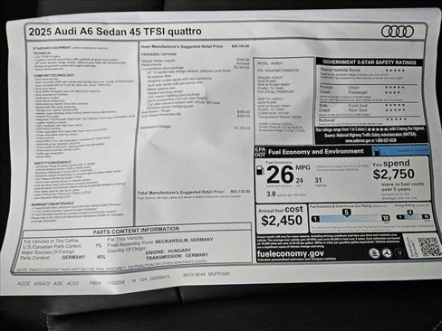 New 2025 Audi A6 2.0T Premium image 20