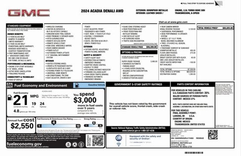 Certified 2024 GMC Acadia Denali w/ Super Cruise Package image 45