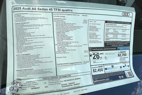 New 2025 Audi A6 Premium Plus image 18