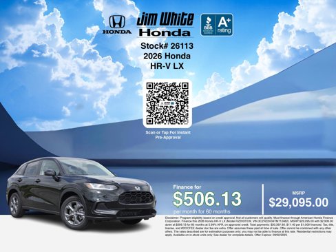 New 2026 Honda HR-V LX image 7